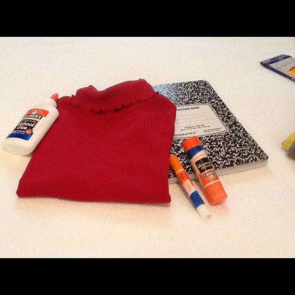 Girls red turtle neck sweater - Picture 2 of 6